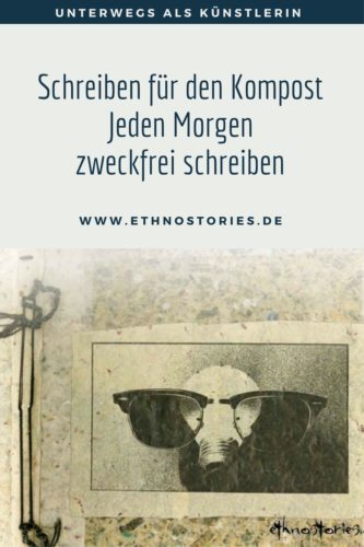 Buch für Morningpages, Collage und Buchgestaltung: Uschi Erlewein - Artikelfoto: Schreiben für den Kompost