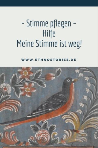 Bauernmalerei, Vogel und Blumenranken - Artikelfoto: Stimme pflegen